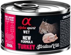 AlphaSpirit CAT Sterilised Turkey (kalkun) dåse